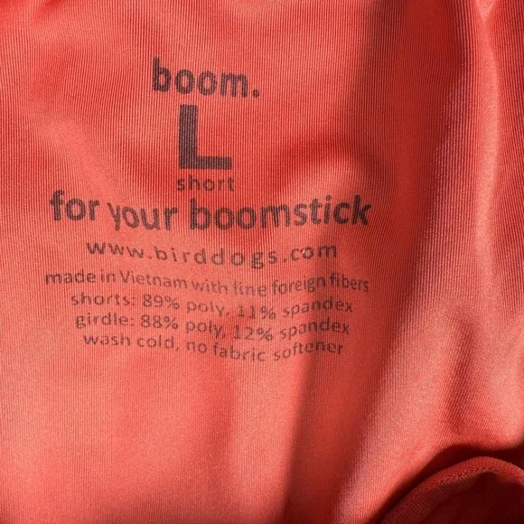 Bird Dogs Boom Men's Training Shorts Gray Orange Zipper Pockets Activewear - Picture 2 of 7